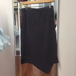 Long Asymmetrical Pencil Skirt